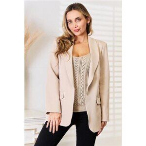 Devine Shawl Collar Long Sleeve Blazer‎